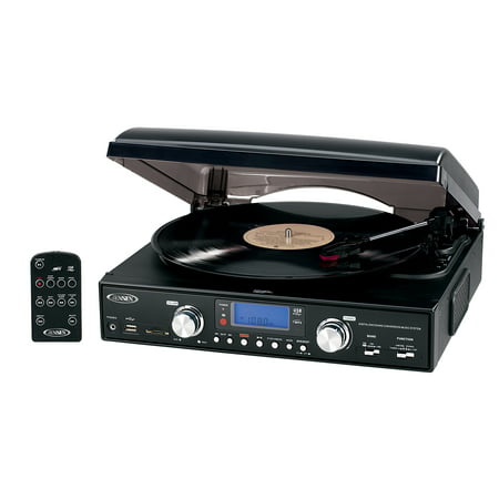 Jensen JTA-460 3-Speed Stereo Turntable with MP3 Encoding System and AM/FM Stereo Radio