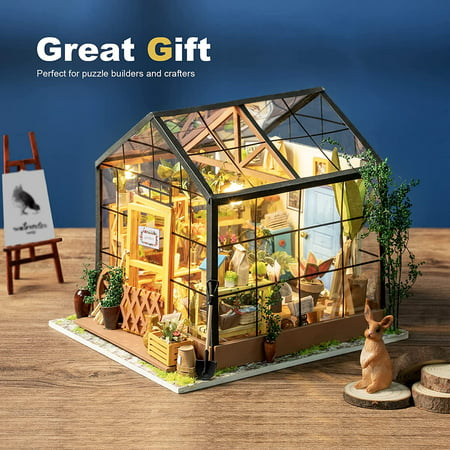 ROKR DIY Miniatures Dollhouse Craft Kits Tiny House Model Birthday Gift for 8+ Teens