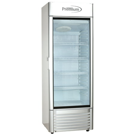 9.0 cu. ft Single Door Commercial Refrigerator Beverage Cooler in Gray, Gray