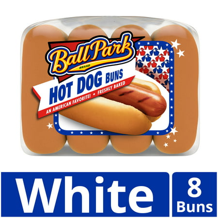 Ball Park White Hot Dog Buns, 8 count, 13 oz