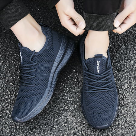 Damyuan Running Shoes Men Fashion Sneakers Slip on Casual Walking Shoes Sport Athletic Shoes Lightweight Breathable Comfortable, Blue, 9