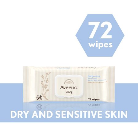 AVEENO Baby Daily Care Wipes - Cleanse Gently and Efficiently - Baby Wipes - Baby Essentials - 72 Wipes, Pack of 12 864 Wipes in Total