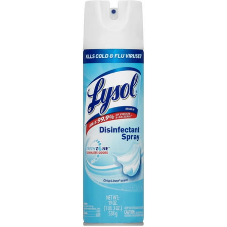 Lysol Disinfectant Spray, Crisp Linen, 19 oz (Pack of 2)