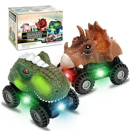 Noctfls Dinosaur Toys Toddler Kids Toy Dinosaurs Car for 2 3 4 5 Year Old Boys Girls with Dino Roar Flashing Light Music Christmas Birthday GiftsBlue,