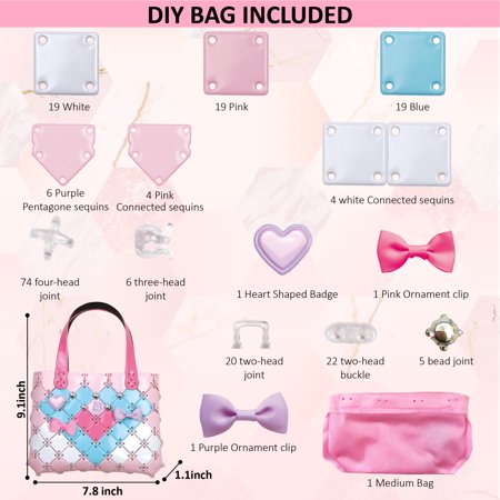Buddy N Buddies Make Your Own DIY Fashion Bag for Girls Age 6 up Years Old Best Gift. DIY Bag Fun Arts & Craft Activity Kit for Kids (Tote)