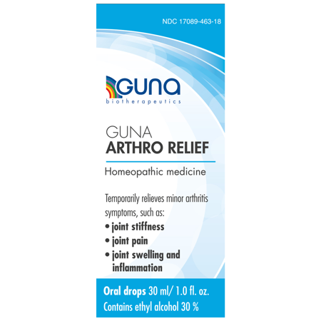 Guna Arthro Relief Homeopathic Pain Medicine for Relief from Joint Pain, Swollen or Stiff Joints