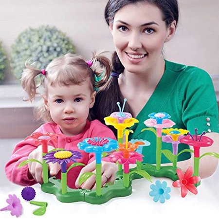 98PCS Flower Garden Building Toys, Build a Bouquet Sets Toddler Girls,Boys, Arts and Crafts for Little Kids Age 3yr Up, Best Top Christmas Birthday Gifts for Creativity Play