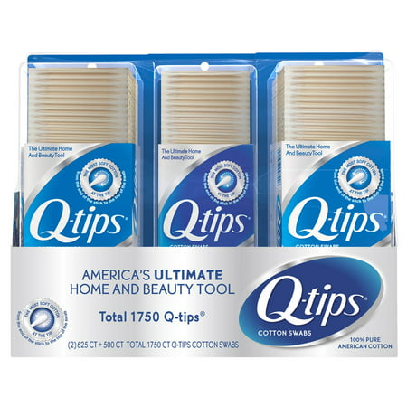 Q-tips Cotton Swabs (625 Count, 2 Pack; 500 Count, 1 Pack)