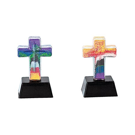 The Salvation Story Sand Art 3D Crosses, Craft Supplies, Containers, Sand Art, Easter, 12 Pieces, Multicolor