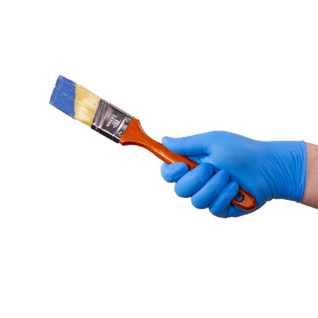 AMMEX X3 Nitrile Latex Free Industrial Disposable Gloves, Large, Blue, 1000/Case, Blue, L
