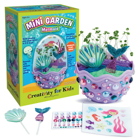 Creativity for Kids Mini Garden Mermaid- Child Craft Kit for Boys and Girls