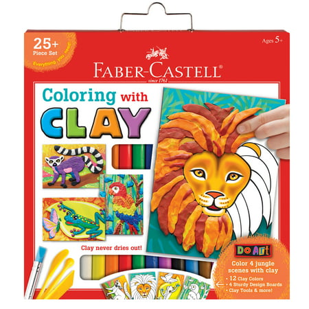 Faber-Castell Do Art Coloring with Clay? Child Art & Craft Kit, Modeling Clay Art for Kids, Unisex