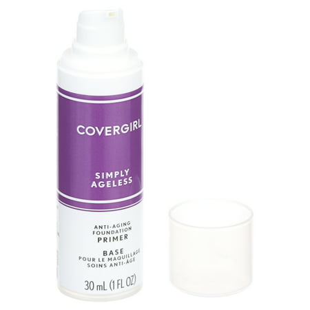 COVERGIRL + Olay Simply Ageless Anti-Aging Primer, 1 Fl Oz, Hydrating Primer, Anti-Aging Primer, Cruelty Free Primer, Reduces Wrinkles, Improves Skin Tone