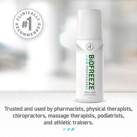 Cold Therapy Pain Relief Biofreeze PharmacopeiaMenthol Arnica Extract and Aloe RollOn 3 oz