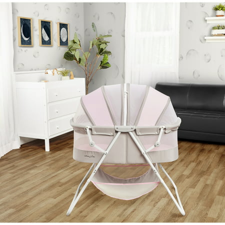 Dream On Me Karley Bassinet, Pink/Gray, Pink and Gray, Bassinet