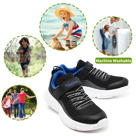 TIOSEBON Kid's Shoes-Mesh Breathable Fashion Casual Walking Comfortable Sneakers Size 11-3 (Little Kid/Big Kid) BlackBlack,