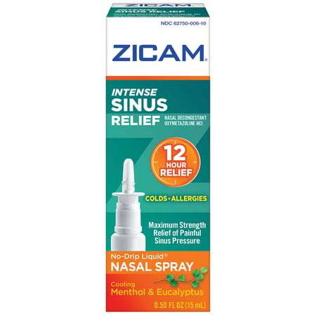 Zicam Intense Sinus Relief Liquid Nasal Spray 0.50 oz (Pack of 3)