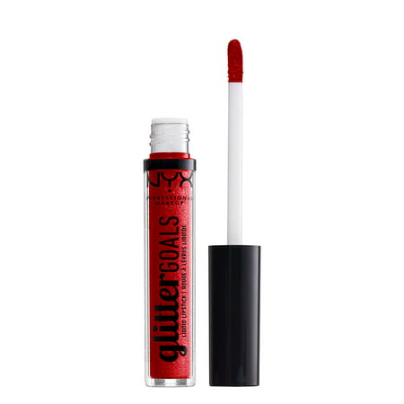 NYX Professional Makeup Glitter Goals Liquid Lipstick, Cherry Quartz02 - Cherry Quartz,