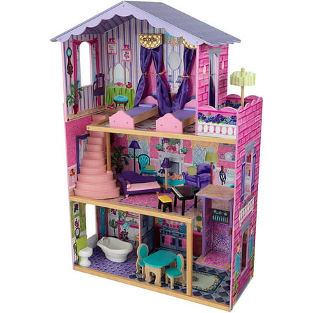 KidKraft My Dream Mansion Wooden Dollhouse with Elevator 13 Accessories