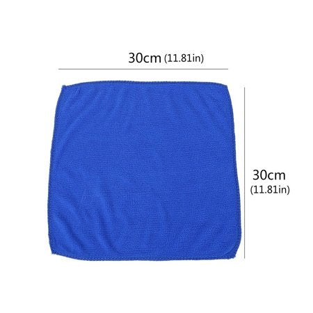 Willstar 5Pcs Microfiber Cleaning Towel Reusable Cleaning Cloths for Kitchen Household Car, 5pcs blue 30x30CM