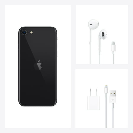 Apple iPhone SE (2020) 64GB, Black - Fully Unlocked Smartphone (Refurbished), Black
