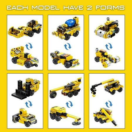 Daisy Transformers Themed Robot Bot with Engineering Vehicles Toys Set 573 Pieces