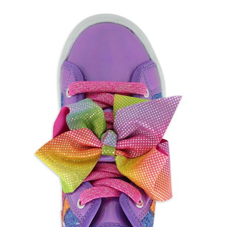 Nickelodon Jojo Siwa Little Girl & Big Girl Star Swirl Athletic High Top Sneaker, Purple, 13
