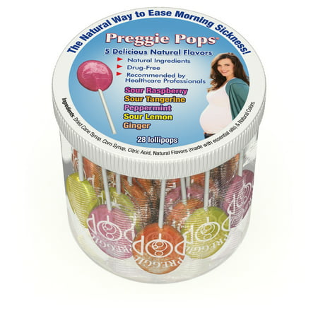 Preggie Pop Drops for Morning Sickness and Nausea Relief - 28 Lollipops