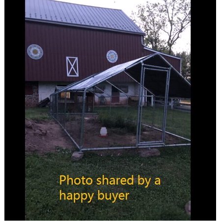 Chicken Coop Outlet Deluxe Large Metal 26x10 ft Chicken Coop Backyard Hen House Cage Run Outdoor Cage