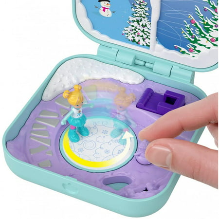 Polly Pocket Frosty Fairytale Compact Playset with Surprise RevealsMulticolor,