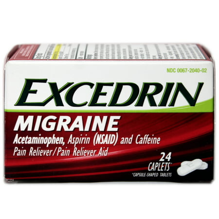 Product Of Excedrin Migraine, Aspirin Pain Reliever Caplets, Count 1 - Headache/Pain Relief / Grab Varieties & Flavors