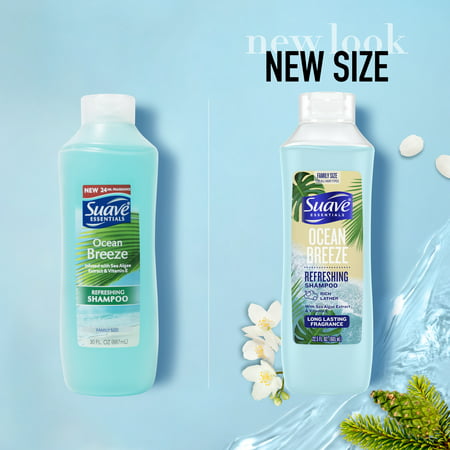 Suave Essentials Ocean Breeze Refreshing Shampoo 22.5 fl oz