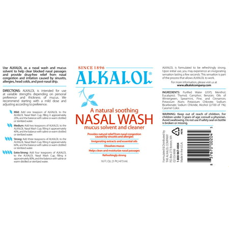 Alkalol Original Nasal Wash, 3x16 fl oz