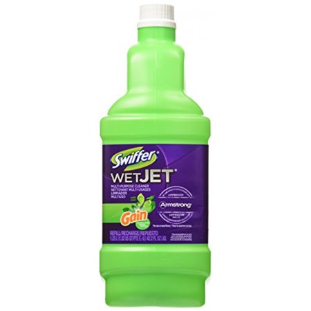Swiffer Wet Jet, Spray Mop Floor Cleaner Multi-Purpose Solution, Gain Original, 42.2 oz, 2 pk