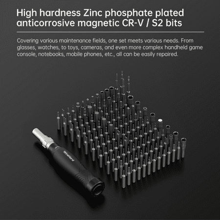 WIREHARD 145 in 1 Precision Screwdriver Set Computer iPhone Repair Tool Kit - Magnetic Steel Specialty Bits for All iPhone Versions, Android, MacBook, Laptop, Xbox, PlayStation, Electronics, Toys
