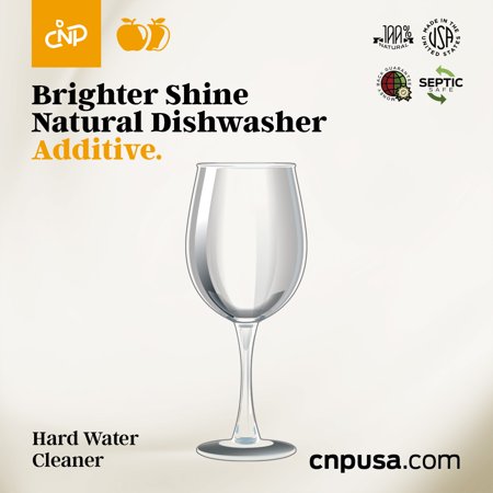 Brighter Shine - 60 Uses, Natural Lemon Dishwasher Additive & Citric Acid Cleaner, Hard Water Spots Remover