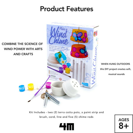 4M Wind Chime Craft Kit for ages 8+ (8 Pieces)