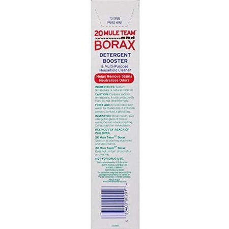 20 Mule Team Borax 00201 Lot of 2 Laundry Booster Household Cleaner 65 Oz. Boxes