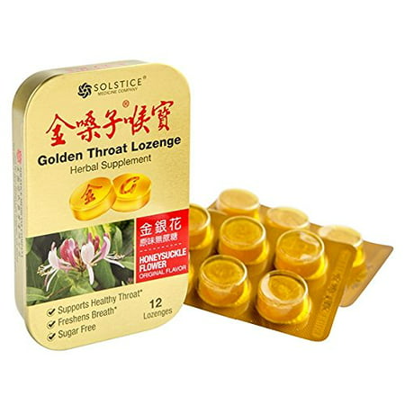 Solstice Medicine Golden Throat Lozenge - Sugar Free (Honeysuckle Flower)