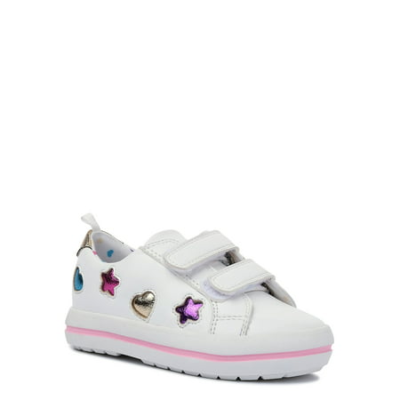 Wonder Nation Baby Girl Casual Court Sneaker, Sizes 2-6White,