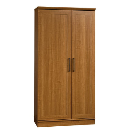 Sauder HomePlus 71" Tall 2-Door Multiple Shelf Wood Storage Cabinet, Sienna Oak FinishSienna Oak,