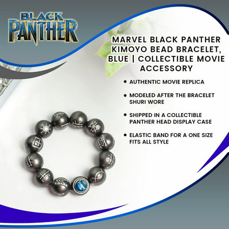Black Panther Kimoyo Bead Bracelet, BlueBlack & Blue,