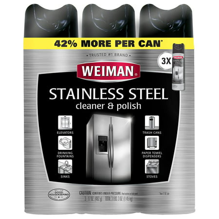 Weiman Metal Polishes, Fresh and Clean Scent, 17 Ounce, 3 Count
