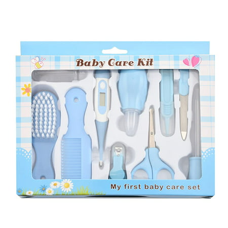 JMH Newborn Baby Health Care Kit, Infant Toddler Care Essentials Supplies Set Portable & Cute, Blue