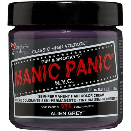 Manic Panic High Voltage Semi-Permanent Hair Color Cream Alien Grey 4 ozAlien Grey,