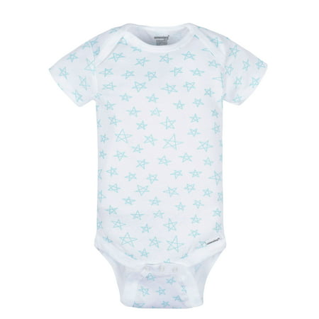 Onesies? Brand Baby Boy or Girl Gender Neutral Short Sleeve Onesies Bodysuits, 8-Pack, STARS, 6-9 Months