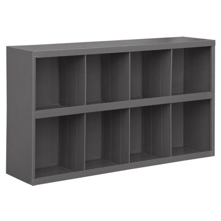 Durham 393-95 Steel 8 Opening Bins for Small Part Storage, Gray - 33.75 x 8.5 x 22.25 in.