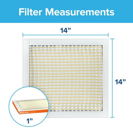 Filtrete by 3M 14x14x1, MERV 10, Micro Particle Reduction HVAC Furnace Air Filter, 800 MPR, 1 Filter