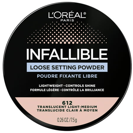 L'Oreal Paris Infallible Tinted Loose Setting Powder, Translucent Light-Medium, 0.26 oz.Translucent Light-Medium,