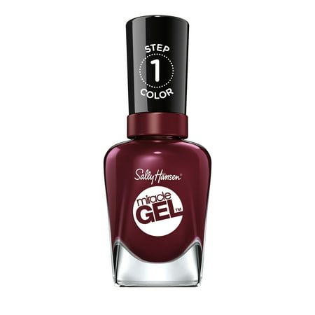 Sally Hansen Miracle Gel Nail Color, Wine Stock 0.5 oz, At Home Gel Nail Polish, Gel Nail Polish, No UV Lamp Needed, Long Lasting, Chip ResistantWINE STOCK,